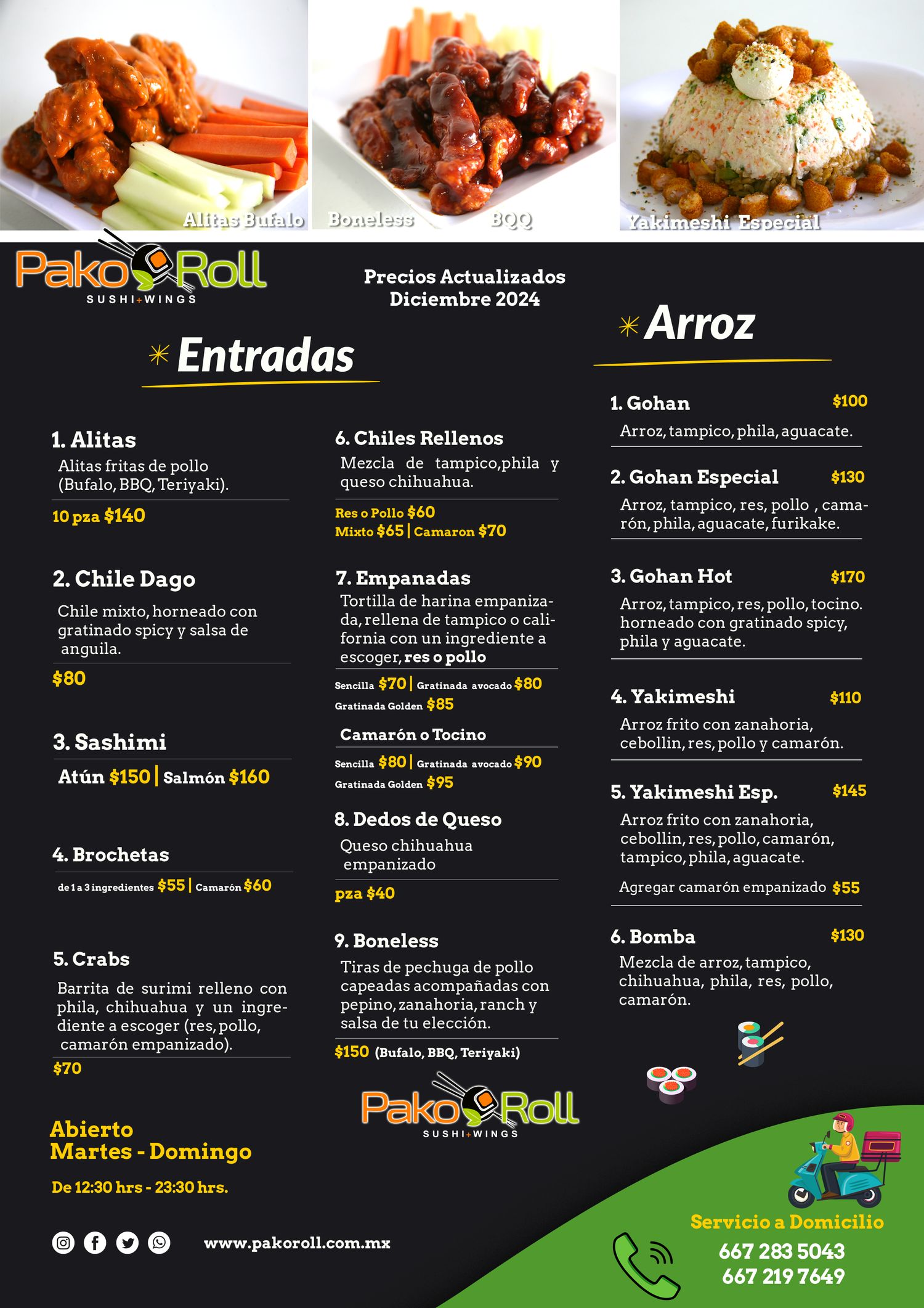 Menú Sushi Pako Roll — página 2