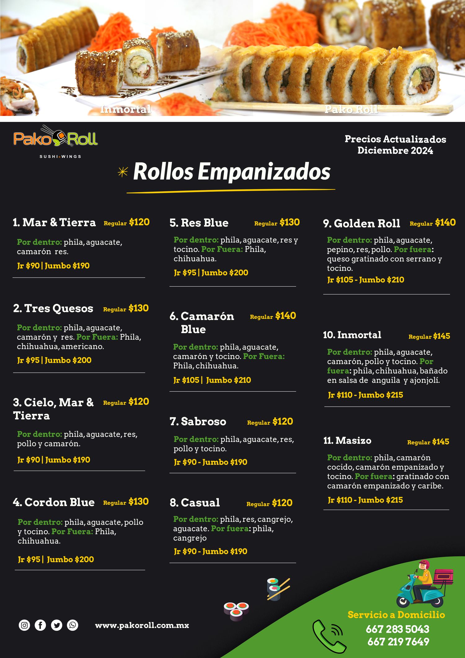 Menú Sushi Pako Roll — página 3